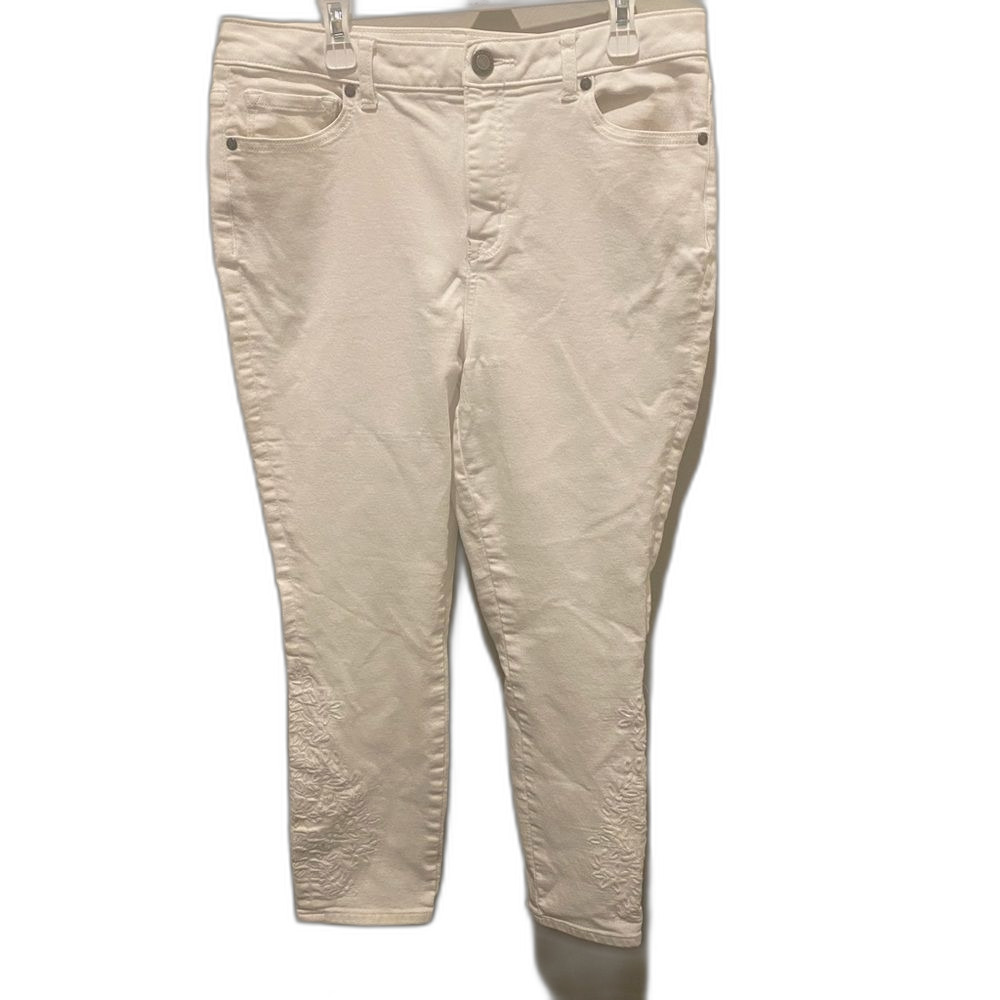 Simply Vera Vera Wang white cropped skinny jeans